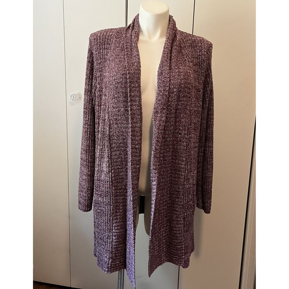 Barefoot Dreams Cozychic Lite Cardigan Plus Size Pockets SOFT Maroon Purple 2X